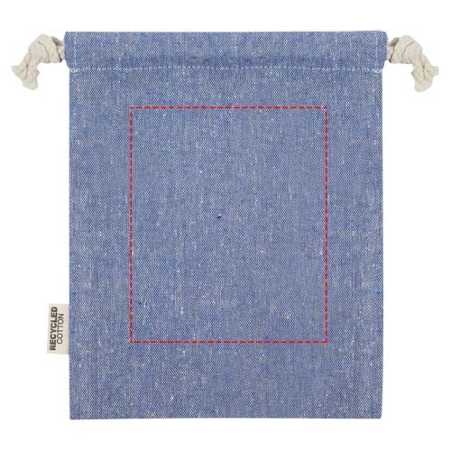 Pheebs 150 g/m² GRS Zuziehbeutel aus Recyclingbaumwolle klein 0,5 l