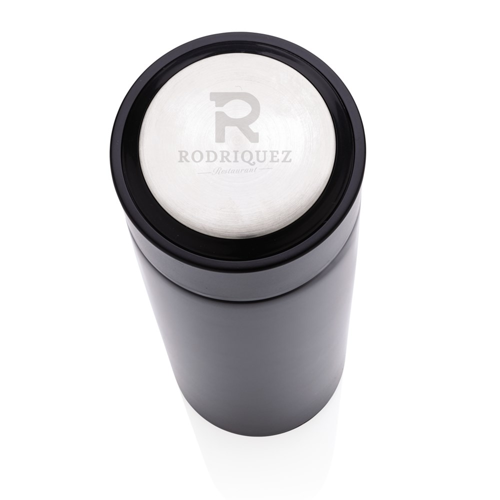 Vakuum Stainless Steel Flasche mit gebürstetem Metalldeckel